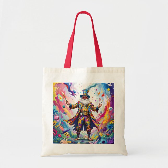 Fantasy Cute Abstract Vibrant Painter Tote Bag (Front)