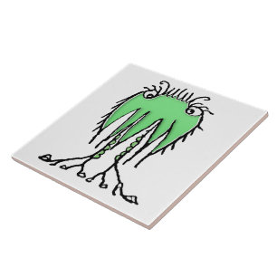 Fantasy cute alien drawing tile