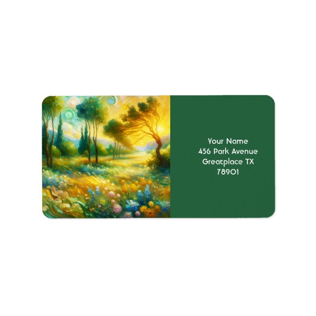Fantasy Cute Angry Leaf Forest Label (Front)