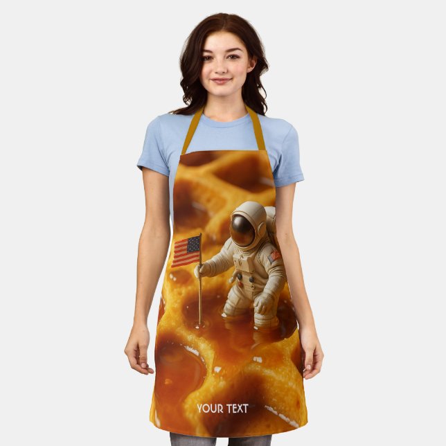 Fantasy Cute Astronaut On Maple Apron (Worn)