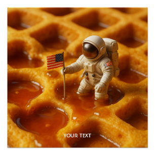 Fantasy Cute Astronaut On Maple Poster