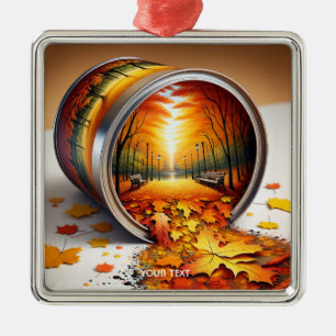 Fantasy Cute Autumn Tin Forest Metal Tree Decoration