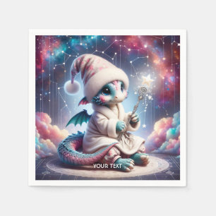 Fantasy Cute Baby Dragon Staff Napkin
