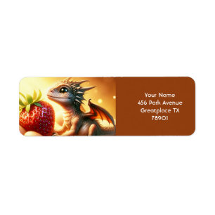 Fantasy Cute  Baby Dragon Strawberry