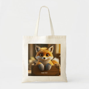 Fantasy Cute Baby Fox Box Tote Bag