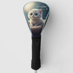 Fantasy Cute Baby Kitty Cat Lover's Personalised Golf Head Cover