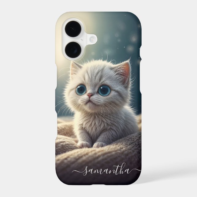 Fantasy Cute Baby Kitty Cat Lover's Personalised iPhone Case (Back)