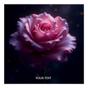Fantasy Cute Beautiful Pink Rose Poster