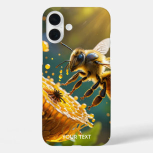 Fantasy Cute Bee Flowers Sun iPhone 16 Plus Case