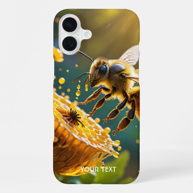 Fantasy Cute Bee Flowers Sun iPhone Case (Back)