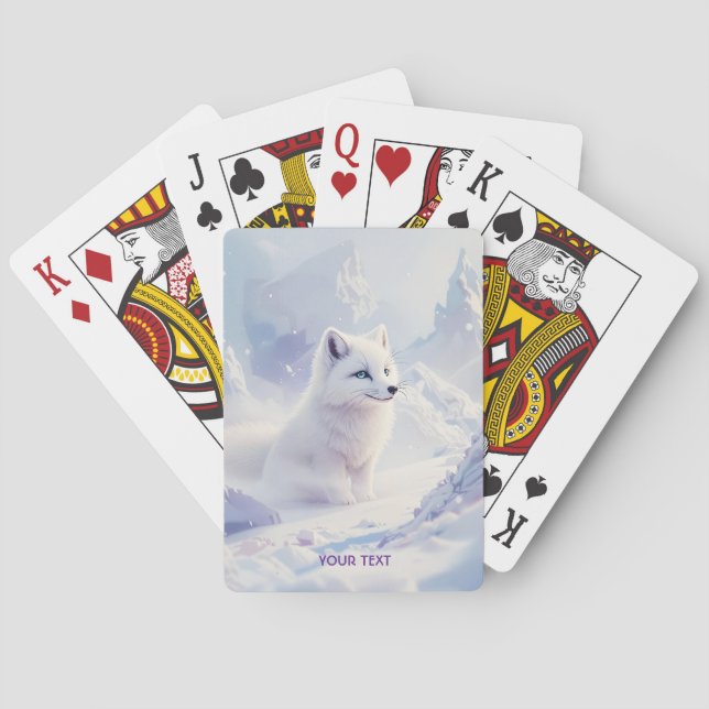 Fantasy Cute Big Elephant Savanna Playing Cards (Back)
