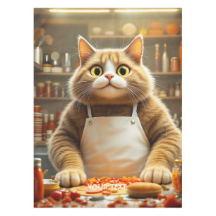 Fantasy Cute Big Eyes Cat Tablecloth