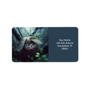 Fantasy Cute Bird Nest Rain Label