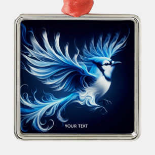 Fantasy Cute Blue Flying Bird Metal Tree Decoration