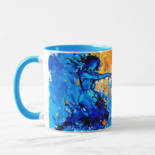 Fantasy Cute Blue Orange Dancer Mug