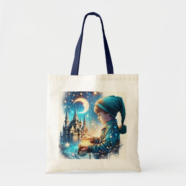 Fantasy Cute Blue Pyjamas Child Tote Bag (Front)