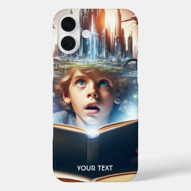 Fantasy Cute  Boy City  Book Case-Mate iPhone Case (Back)