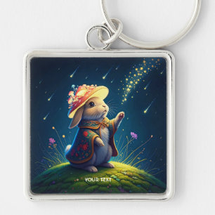 Fantasy Cute Bunny Mushroom Stars Key Ring