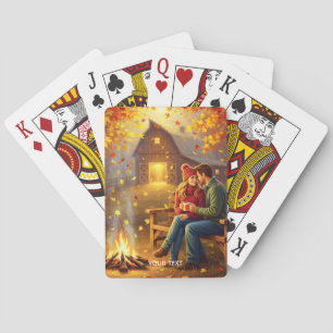 Fantasy Cute Campfire Date Country Playing Cards