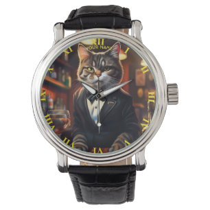 Fantasy Cute Cat Barman Tuxedo Watch