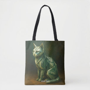 Fantasy Cute Cat Money Origami Tote Bag
