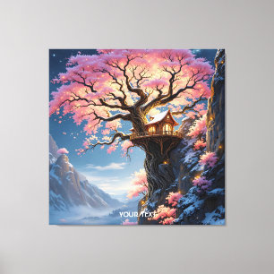Fantasy Cute Cherry Blossom Tree Canvas Print