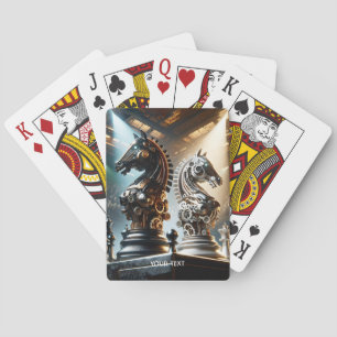 Fantasy Cute Chess Knights Pieces Playing Cards