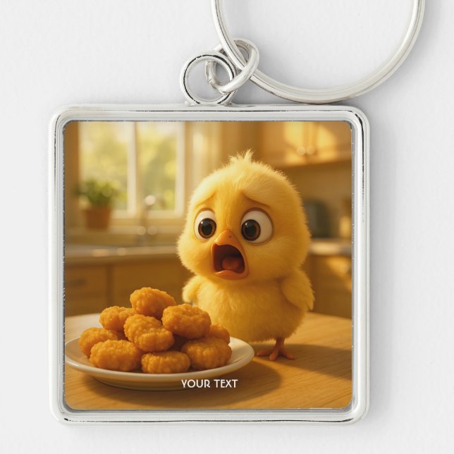 Fantasy Cute Chicken Nuggets Baby Key Ring (Front)