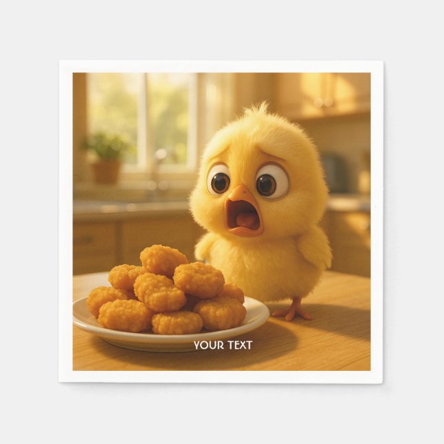 Fantasy Cute Chicken Nuggets Baby Napkin (Front)