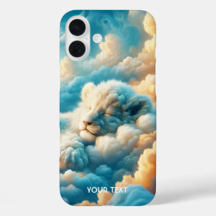 Fantasy Cute  Clouds Baby Lion iPhone 16 Plus Case