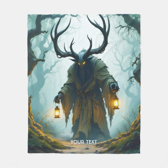 Fantasy Cute  Colossal Shadowy Behemoth Fleece Blanket (Front)