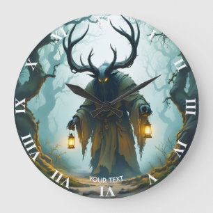 Fantasy Cute Colossal Shadowy Behemoth Large Clock