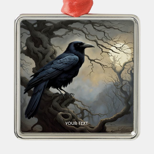 Fantasy Cute Crow Tree Darkness Metal Tree Decoration (Front)