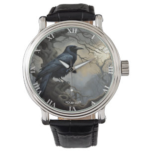 Fantasy Cute Crow Tree Darkness Watch