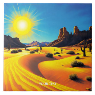 Fantasy Cute Desert Sands Rocks Tile