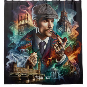 Fantasy Cute Detective Old London Shower Curtain