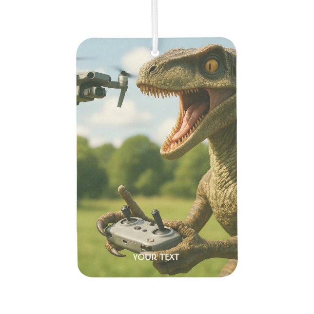 Fantasy Cute Dinosaur Drone Forest Car Air Freshener (Front)