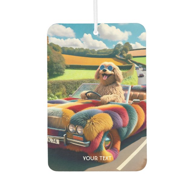 Fantasy Cute Dog Carpet Car  Air Freshener (Front)