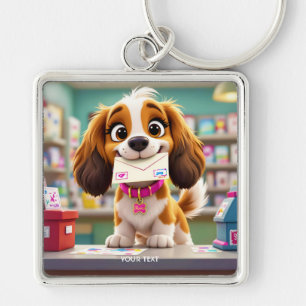 Fantasy Cute  Dog Post Letter Key Ring