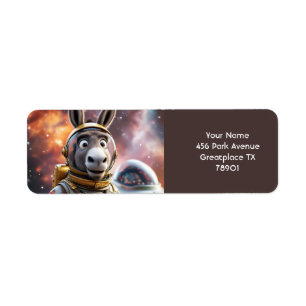 Fantasy Cute Donkey Astronaut Space