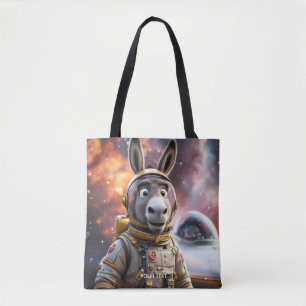 Fantasy Cute Donkey Astronaut Space Tote Bag