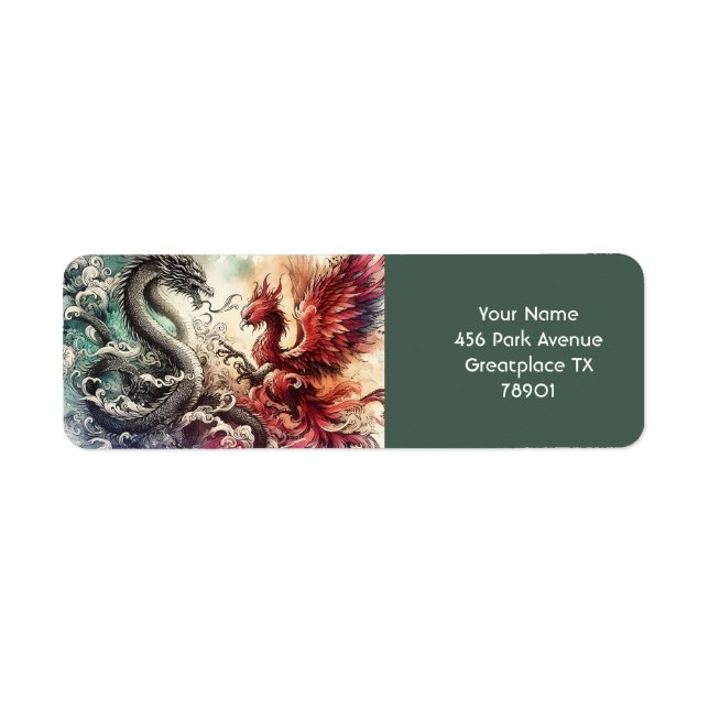 Fantasy Cute Dragon Phoenix Ink (Front)
