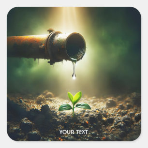 Fantasy Cute Drop Of Water Square Sticker