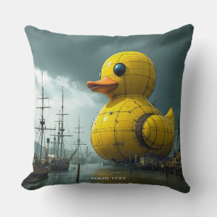 Fantasy Cute Duck War Ship Cushion