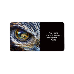 Fantasy Cute Eagle Eyes Mouse Label