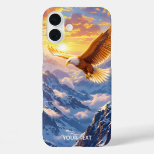 Fantasy Cute Eagle Mountains Sunrise iPhone 16 Plus Case
