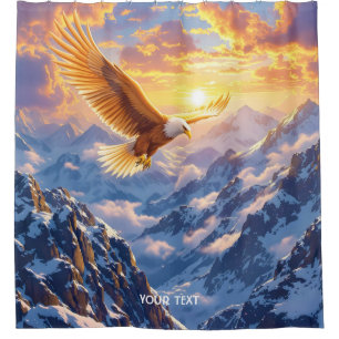 Fantasy Cute Eagle Mountains Sunrise Shower Curtain
