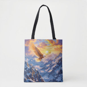 Fantasy Cute Eagle Mountains Sunrise Tote Bag