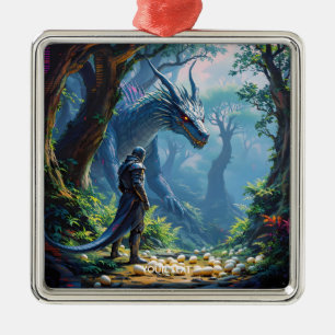 Fantasy Cute Eggs Dragon Knight Metal Tree Decoration