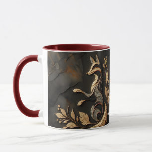 Fantasy Cute Elegant Fox Drawing Mug